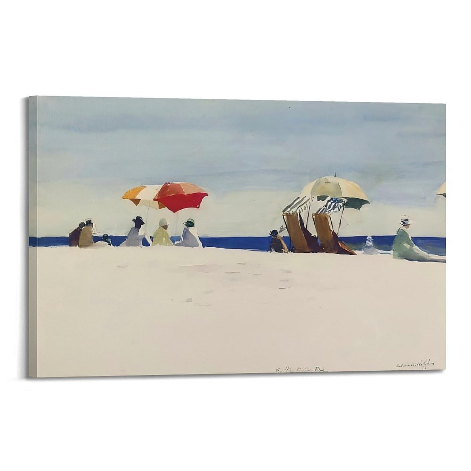 Sjwiner Frame-Style Edward Hopper Painting Poster Canvas Vintage Aesthetic Design Painting For Living Room Bed Room 12X18inch(30X45cm)