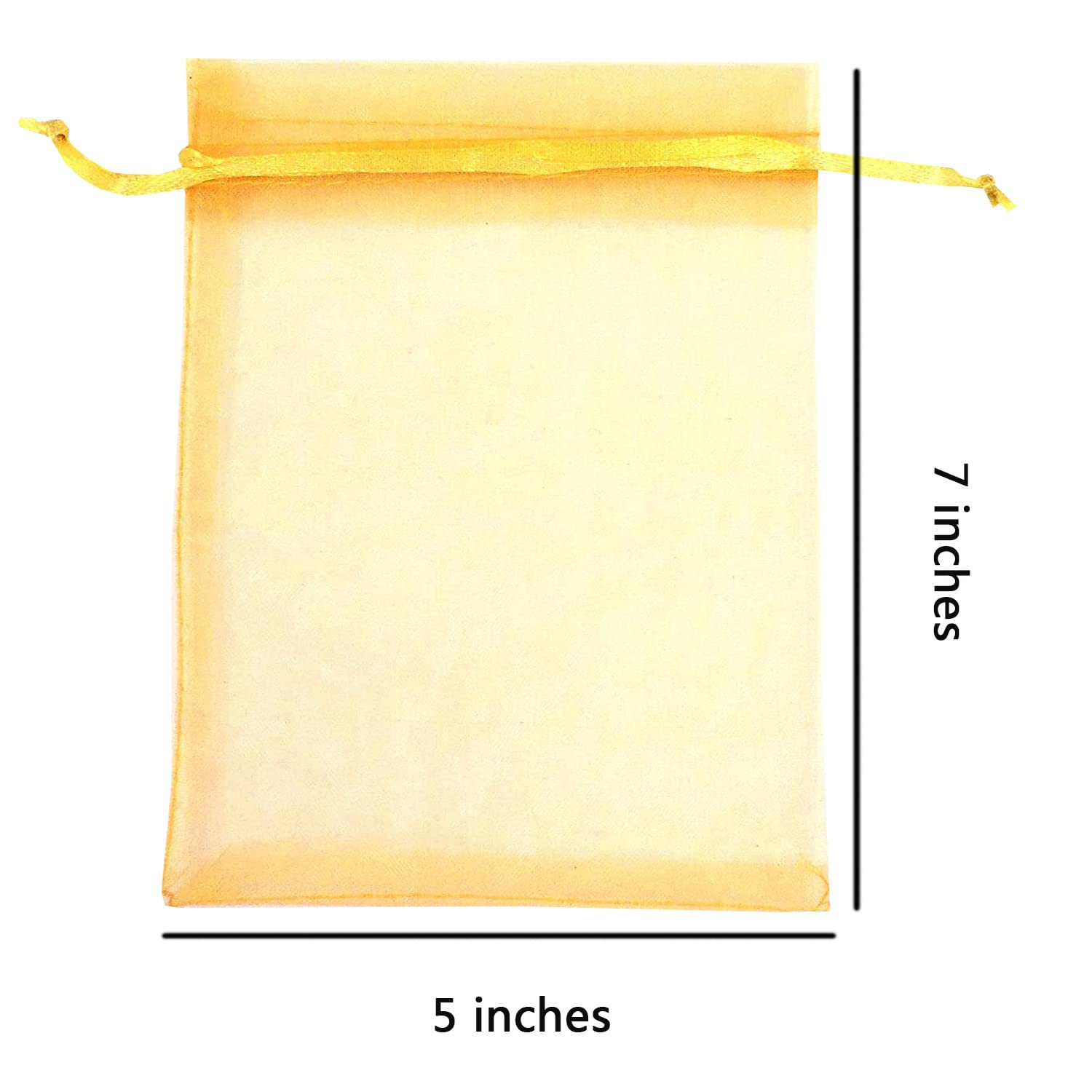 Dkrsyz Lot De 100 Sacs Cadeaux En Organza Doré Avec Cordon De Serrage Pour Fête Prénatale, Noël, Anniversaire, Fête, Mariage, Remise De Diplôme