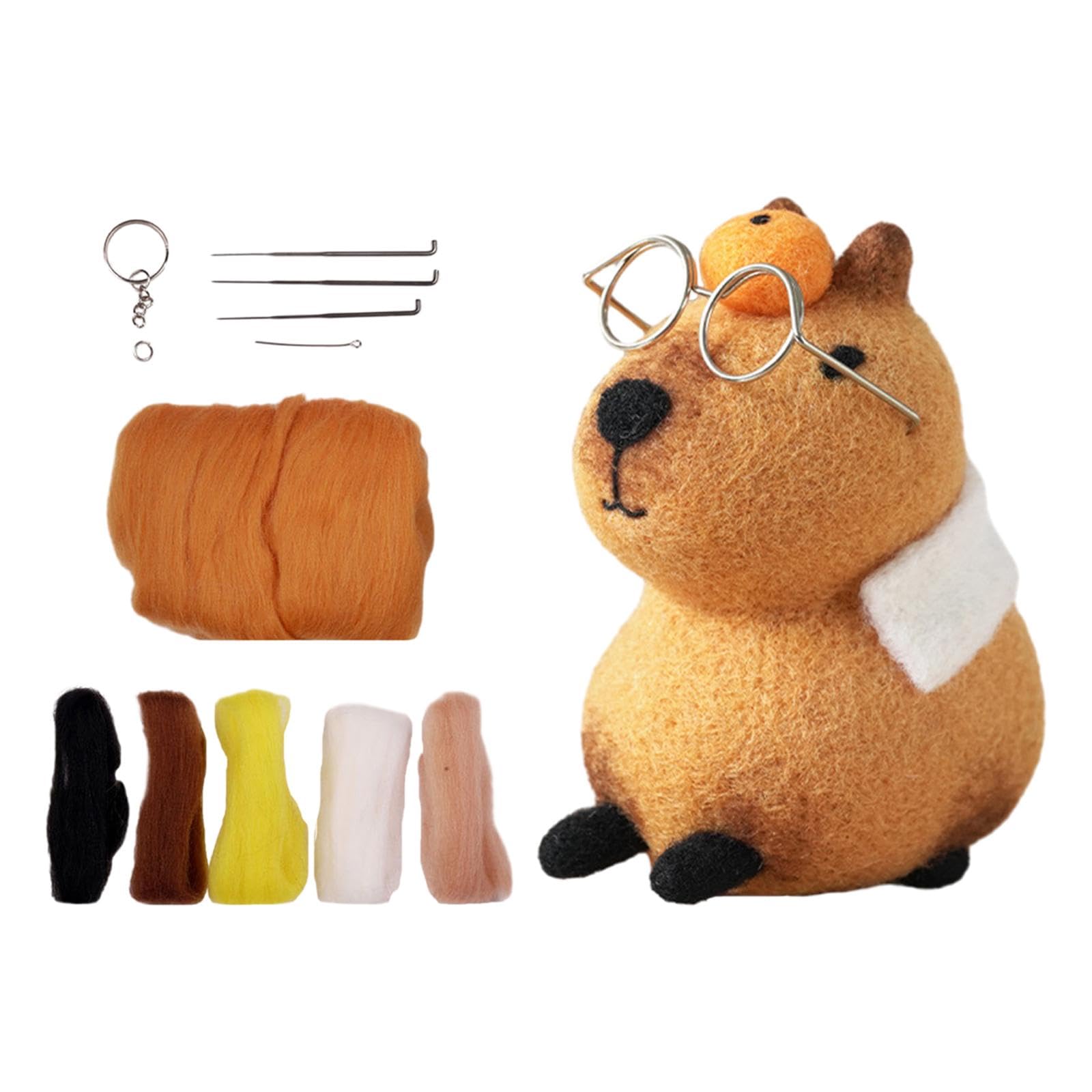 Amazon.co.jp: Tachiuwa カピバラぬいぐるみ羊毛フェルト素材バッグ