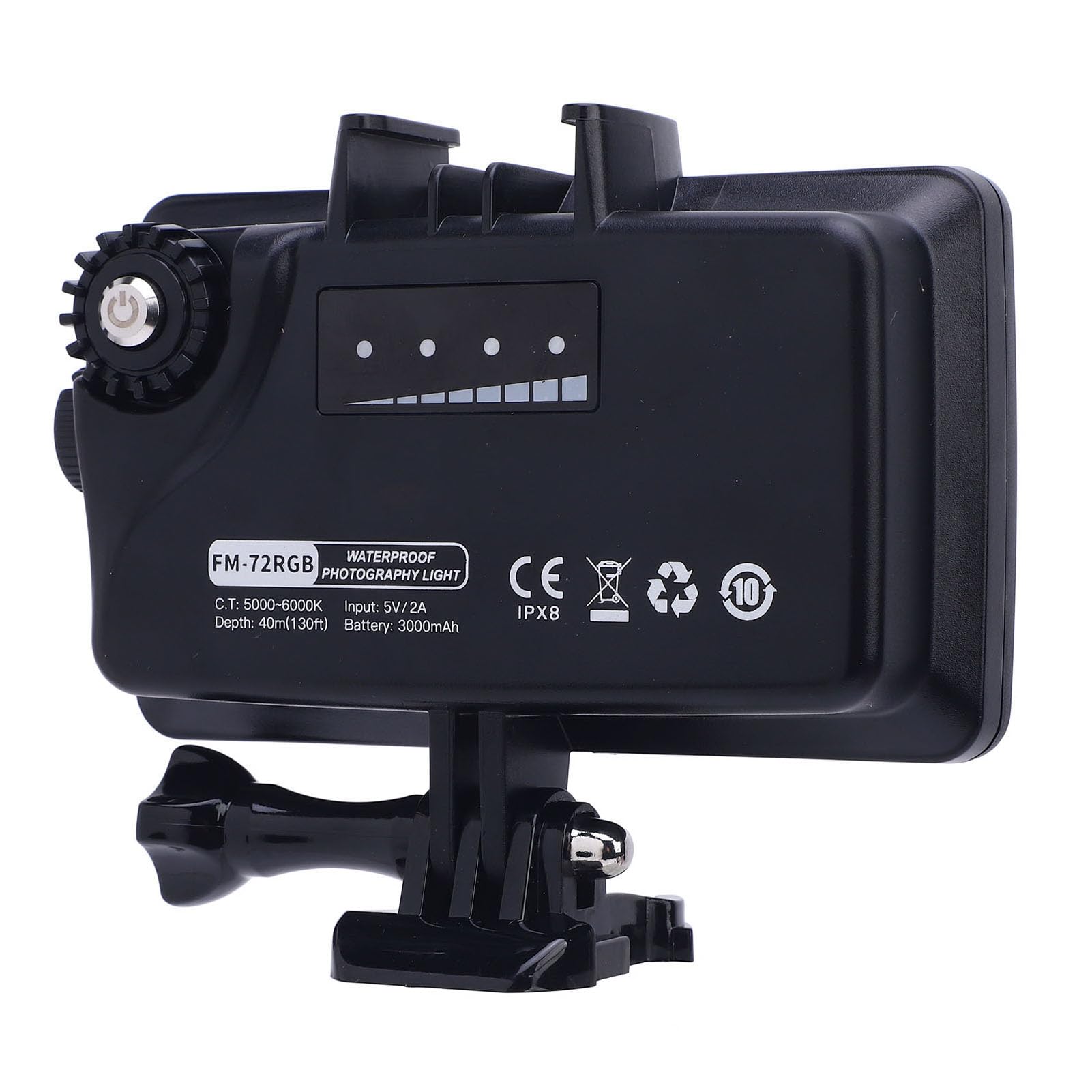 Generic Luce Video Subacquea Vibrante LED RGB Luce di Riempimento per Immersione da 40 M per Fotografia 5000-6000K