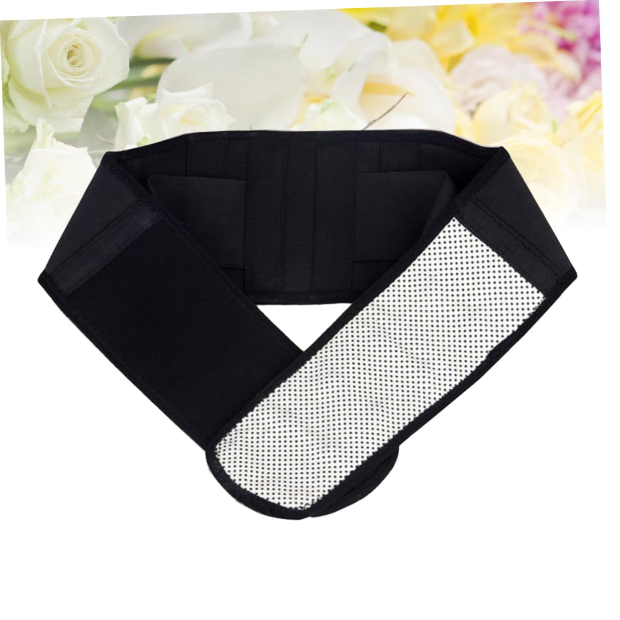 Gatuida Tourmaline Self Heating Lumbar Support Brace for Adjustable Waist Belt with Breathable Mesh S Black Therapy Support for Women and Men