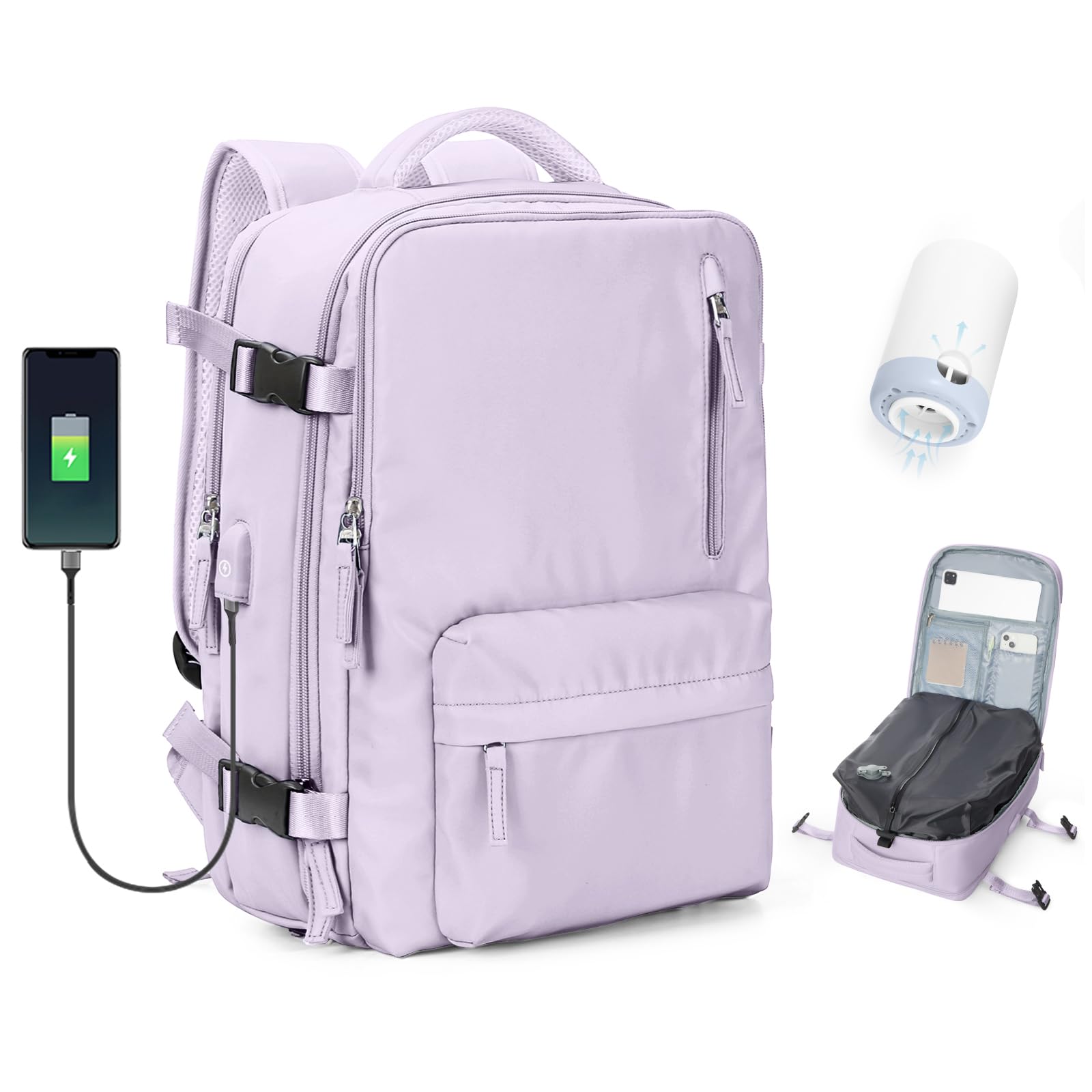 Borse da Cabina per Ryanair 40x20x25 Bagaglio a Mano Zaino Borsa Zaino da Viaggio, Zaino da trekking,da uomo, zaino casual per laptop da 14 pollici per scuola con porta di USB