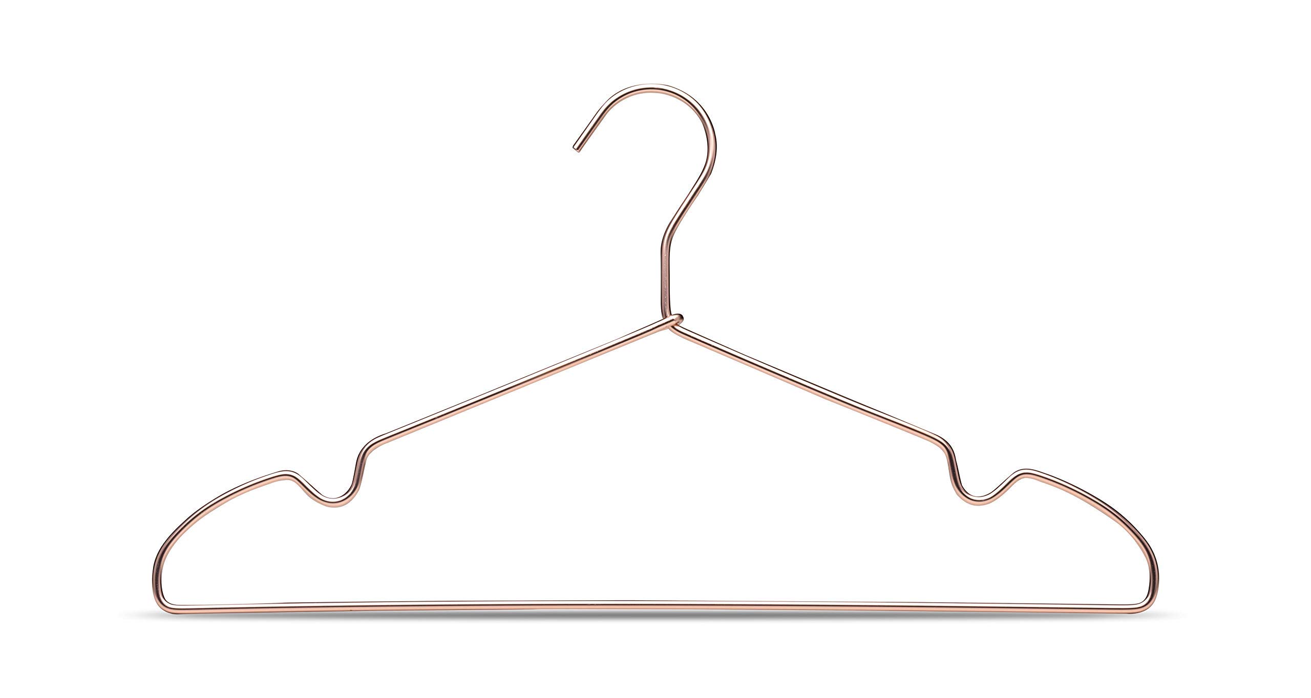 Perchas de Aluminio Doradas 42 cm Pack 40 COM-FORT HOUSE