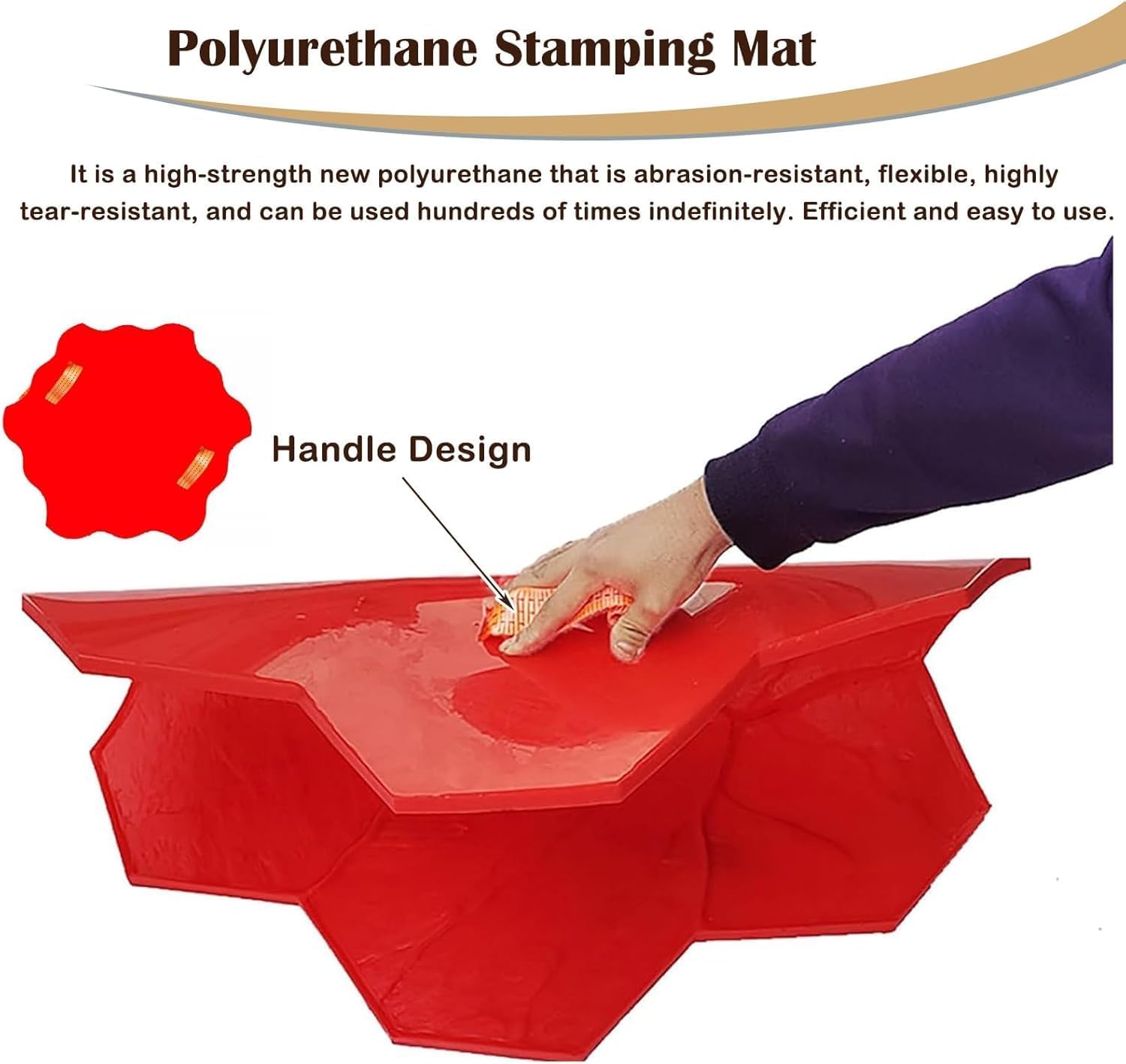 TIST Concrete Cobblestone Stamping Moulds, Seamless Concrete Stamping Stamping Texture Moulds, Floor Stamping Cobblestone Texture Mats, Decorative Patio Paths
