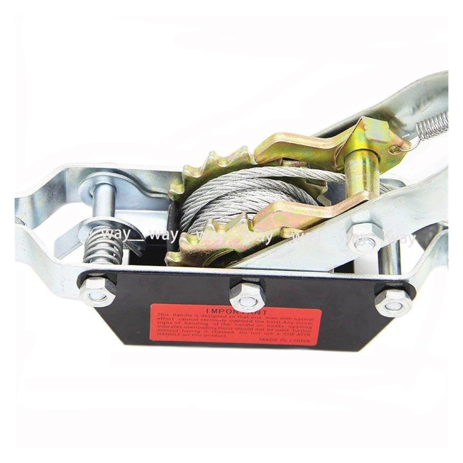 Seilwinde, 2T-Haken-Seilzug, Rücklaufsperre, Bremsschnalle, Drahtspanner, Doppelhaken-Liner-Handseilzug für Gartenboot-Stellplätze, für den Autobau, Autobahnbrücken-Metallurgie