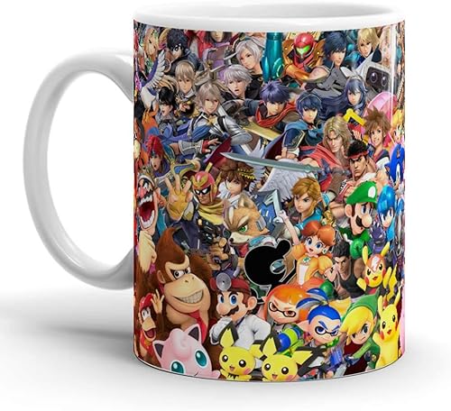 Tazas de té Super Gifts Smash - Taza clásica de cerámica blanca de 11 onzas y 15 onzas para té café o chocolate