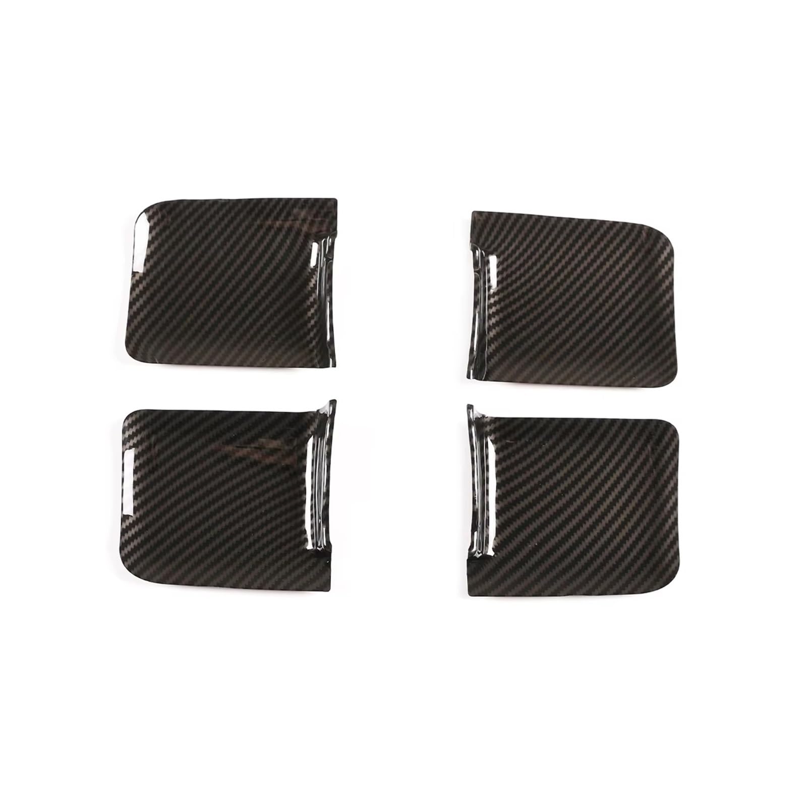 Interior Trim for 2007-2021 for Toyota for Tundra/for Sequoia ABS Inner Door Bowl Protective Cover Sticker Car Interior Accessories Cover Trim Sticker(Carbon Fiber)