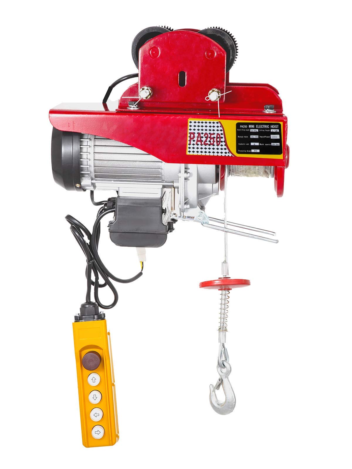 Buy WYZXR Heavy Duty Electric Hoist Wire Rope Hoist with Trolley 250kg