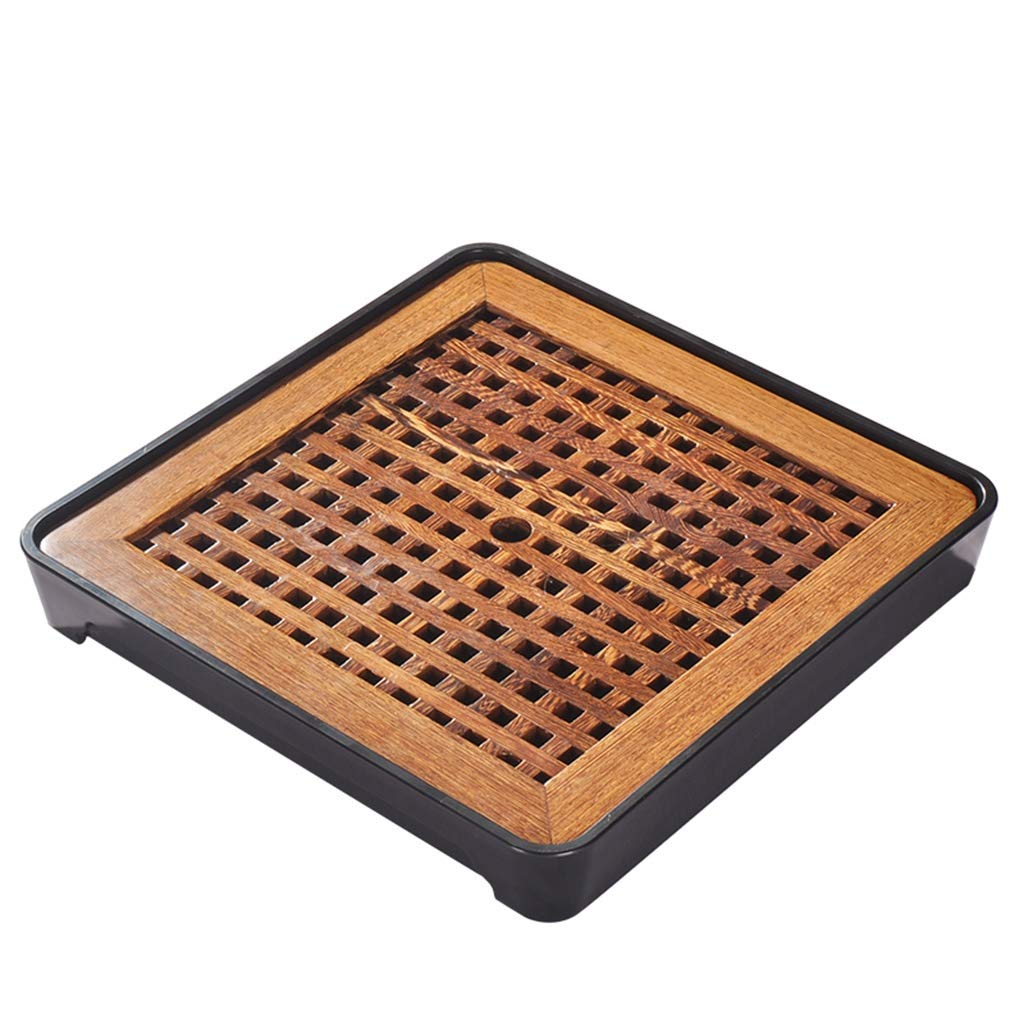 DFGHNBVC Chinese Tea Serving,Tea Tray,Kungfu Serving Tray For Tea,Bamboo Chinese Tea Tray - Tea Serving Tray, Small Gongfu Tea Table Set With Reservoir Type Water Storage Box,A