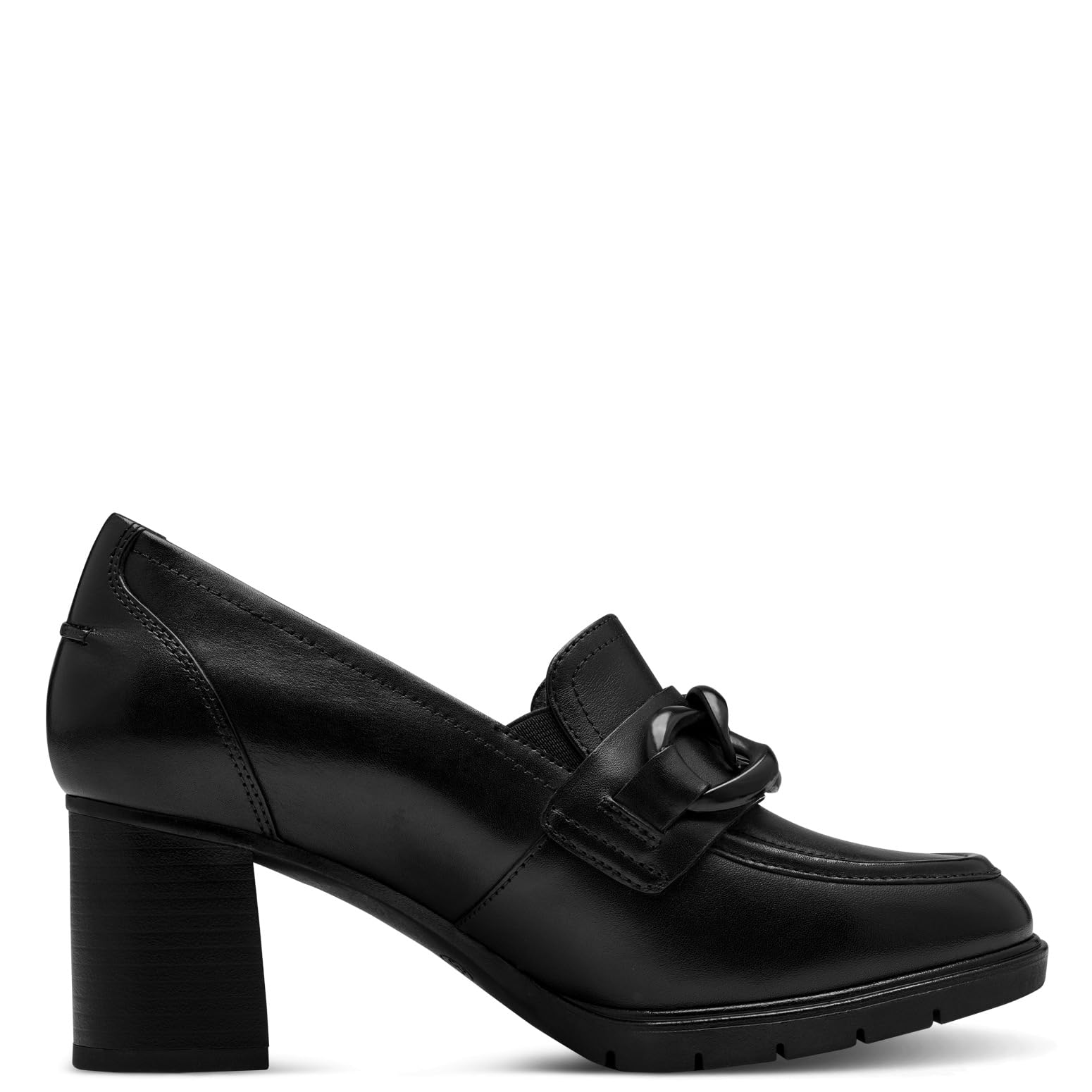 Tamaris COMFORT Damen Trotteur aus Leder mit Blockabsatz, Schwarz (Black Nappa), 38 EU – Ansicht 5