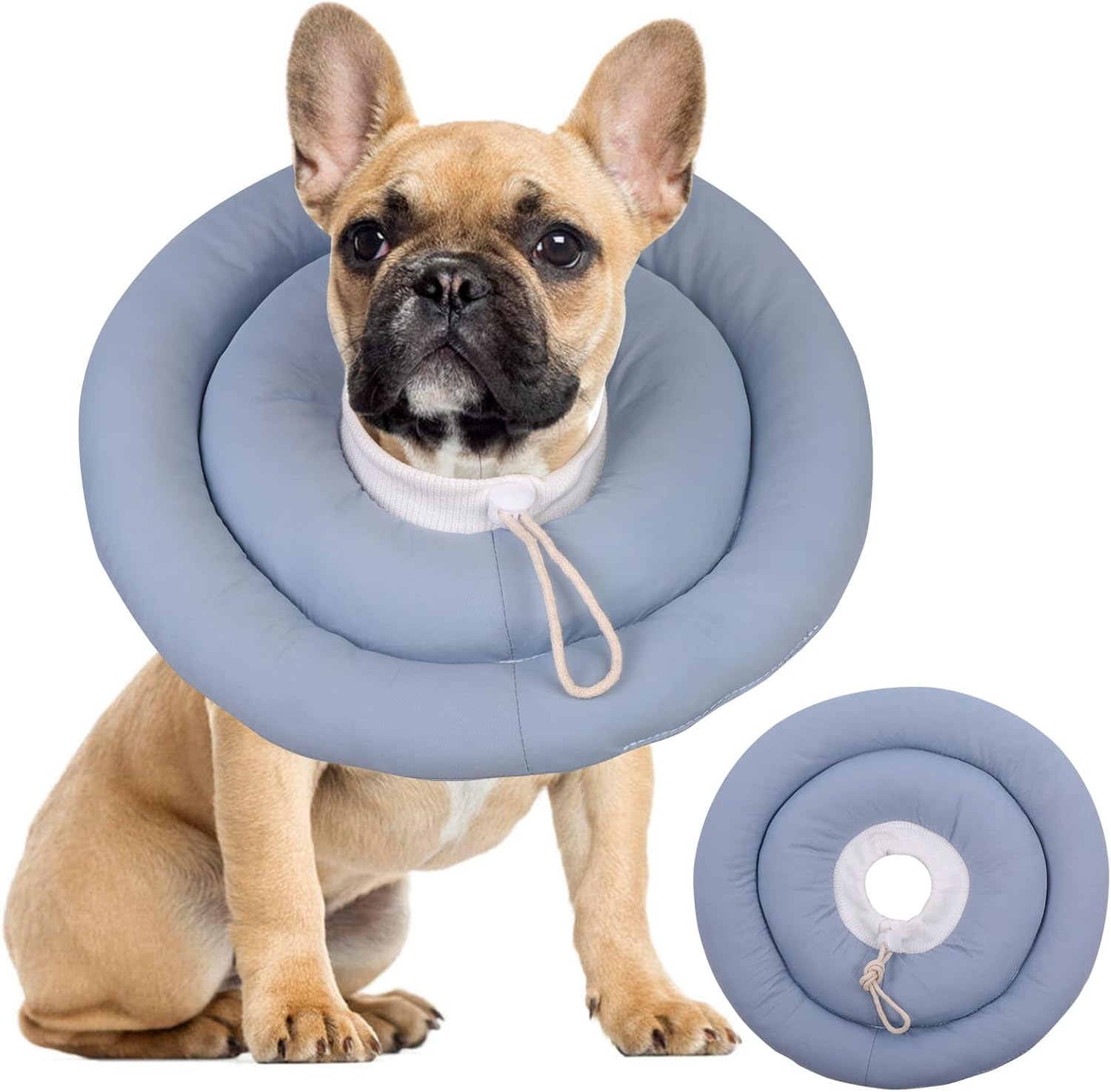 IDOMIK Dog Recovery Collar, Waterproof Soft Dog Cone After Surgery, Comfy Protective Elizabethan Collar Alternative for Dogs Cats, Adjustable Dog Neck Donut Collar Cone Anti-Licking Biting Wounds