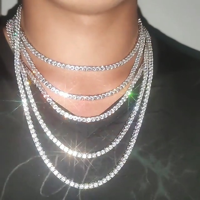 Michooyel Tennis Necklace for Women Tennis Chain Women Iced Out