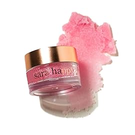 Sara Happ The Lip Scrub: Pink Grapefruit Sugar Scrub for Dry Lips - Gently Exfoliate, Polish, and Revitalize Lips with Vitamin E and Jojoba & Grape Oils, Vegan, 0.5 oz.