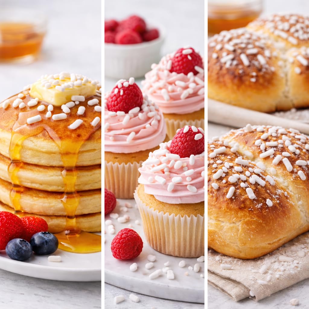 Zucchero Granella per Dolci Rebecchi – Decorazioni per Pasticceria – Ideale per Brioche, Colombe, Torte e Biscotti – Granella di Zucchero Croccante