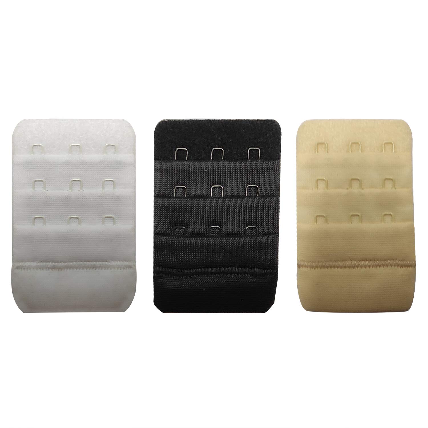 Bra Hook and Eye Extender 3x3 Combo - White Black Skin Set of 3-image-40
