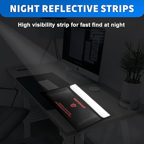 Miniatura 7 de Caja fuerte con libro de diversión con bolsa de dinero ignífuga de 4200 F y cerradura de combinación, 10.5 x 7.9 x 2.5 pulgadas, caja de