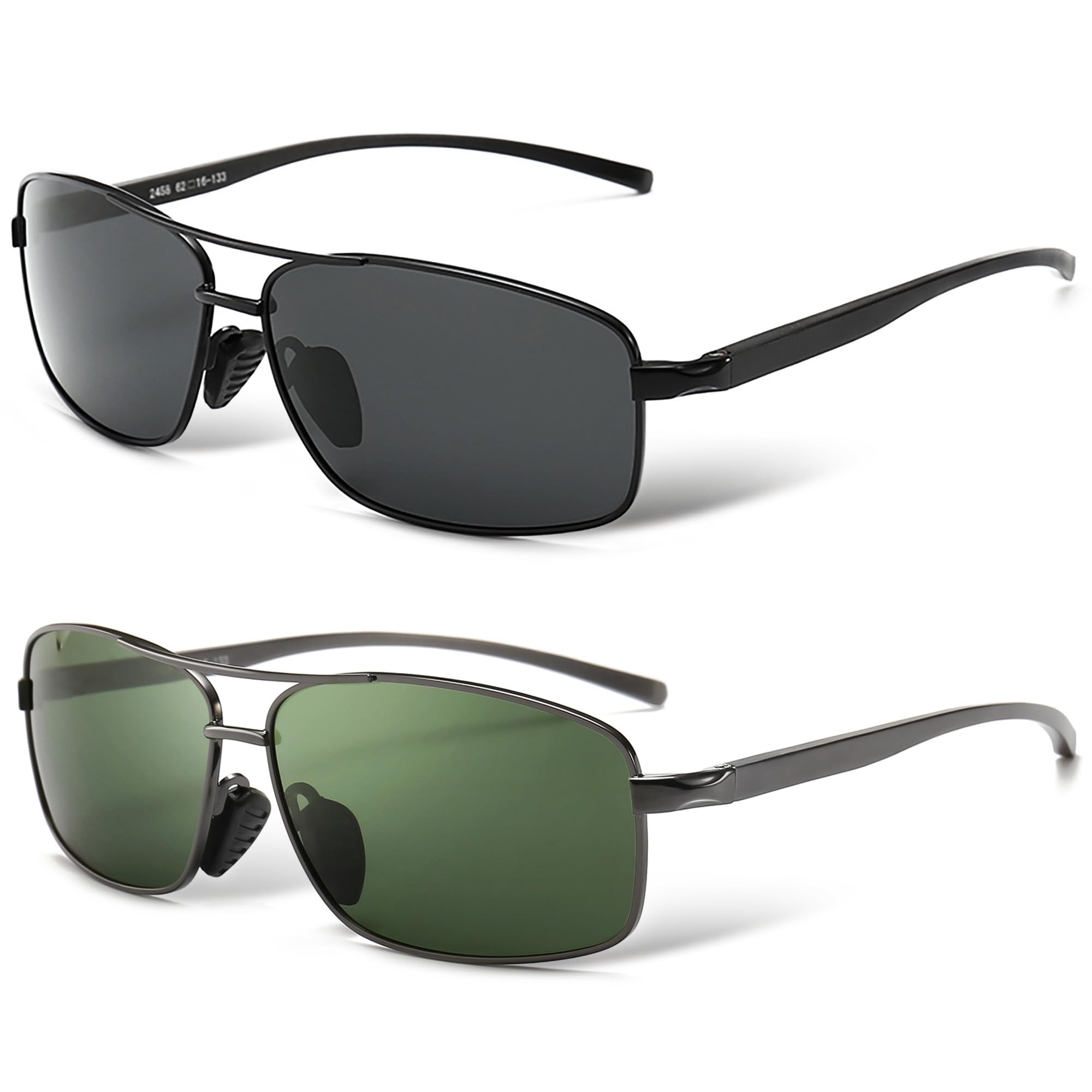 SUNGAIT Ultra Lightweight Rectangular Polarized Sunglasses Men UV400 Protection