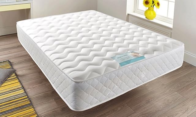 Sleep Factory Limited Cool Wave Memory Foam Open Coil Spring Mattress, Micro Quilted Medium Tension with Memory Foam Layer - 6ft Super King Size (180cm x 200cm) [Luxury Mattress]