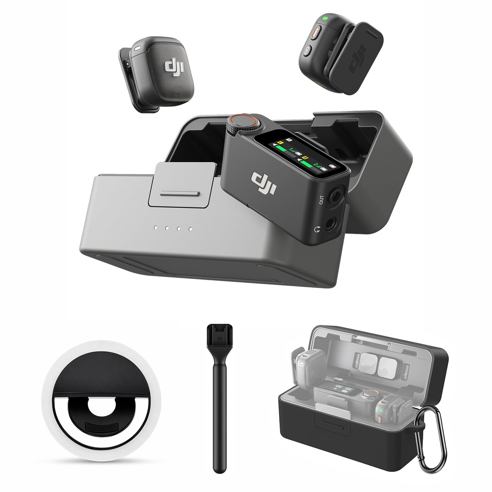 Mic 3 Combo + Silicone Case + Interview Stick + Selfie Light