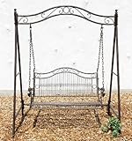 Hollywoodschaukel Metall Antik 2 Sitzer Gartenschaukel Schaukel Garten Schmiedeeisen - 3