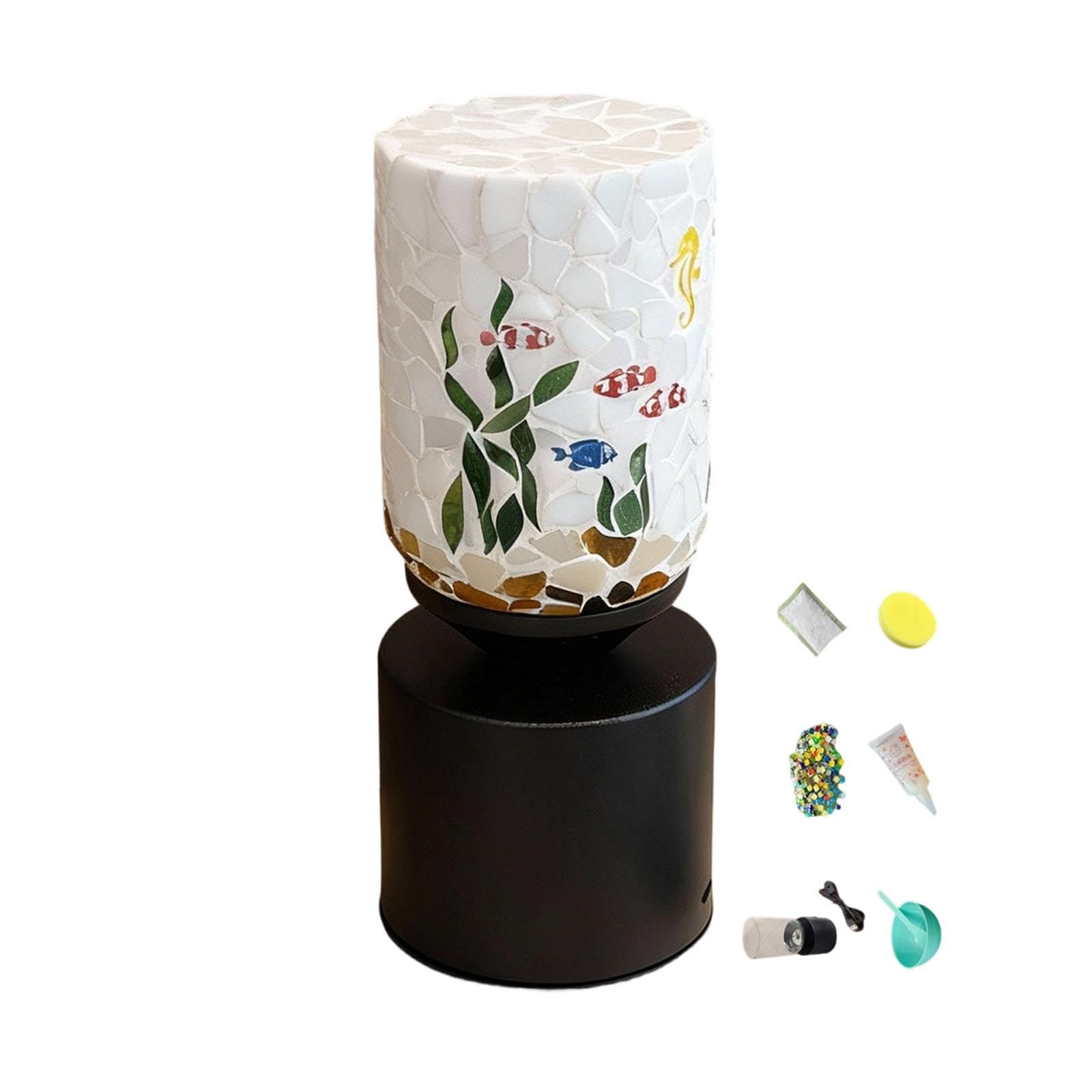 Raumdekor Nachtlicht, 8 x 18, 6 cm, Bastel Tischlampe mit dekorativem Schirm für Arbeitszimmer Bett und kleine Räume, Studienlicht, Esszimmer Schirmlampe