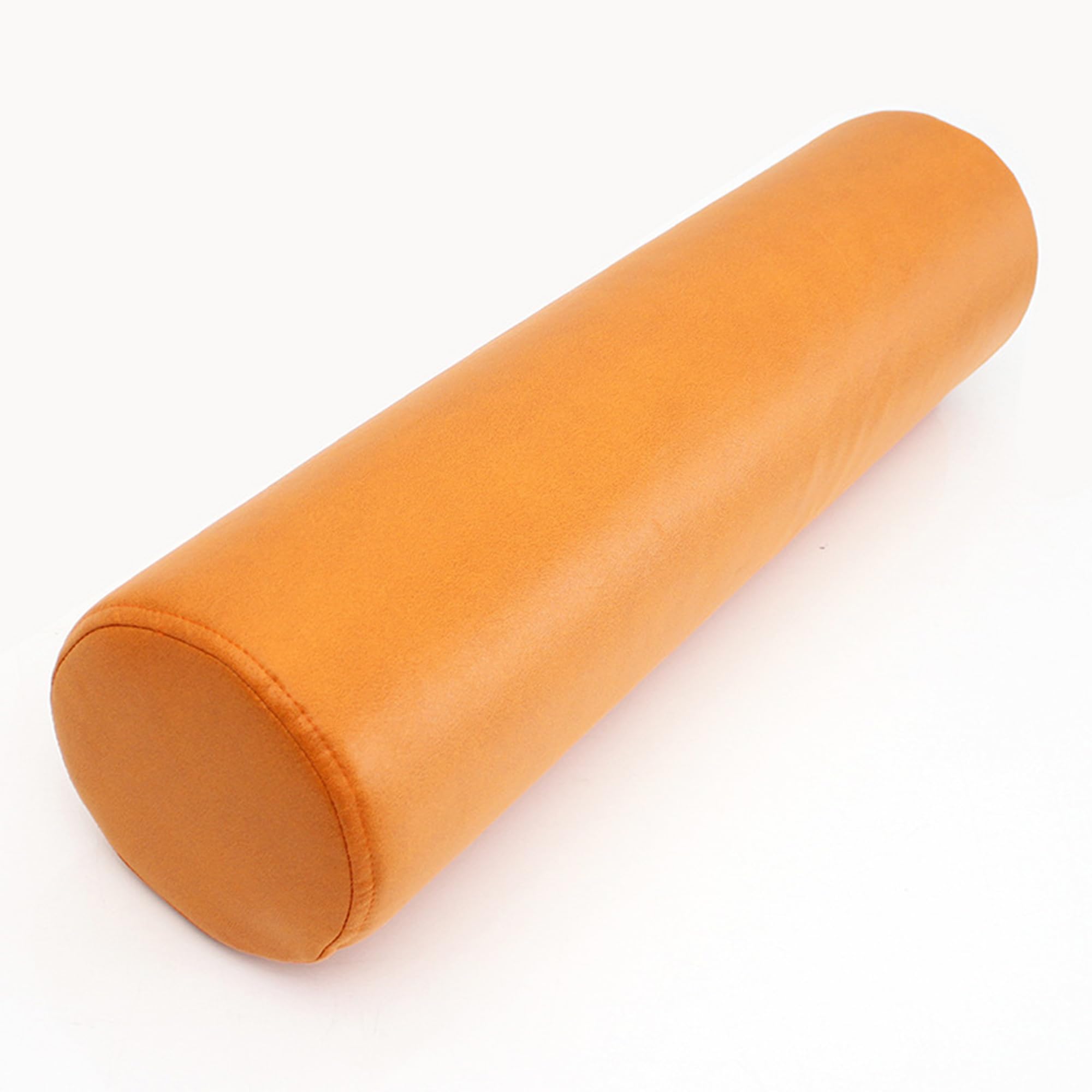 XXIUDEE Waterproof Soft Round Roll Waist Cushions, Long Armrest Bolster Pillow Detachable Sofa Cushions Arm Lumbar Support Pillows Headboard Pillow for Couch Car Bed (50 * 20cm,Orange)