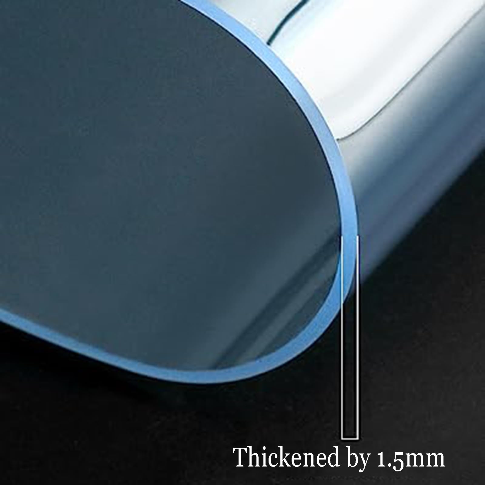 YQJG Nappe Transparente épaisse PVC Toile Cirée De Cuisine Rectangulaire 1.5mm Imperméable Anti-Tache Protège Table Meuble Pour Cuisine Restaurant,130x245cm/51.2x96.4in