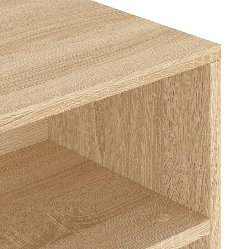 Sonoma - Mesa de centro de roble (90 x 55 x 42,5 cm, material de madera, robusta mesa de salón con espacio de almacenamiento, elegante mesa auxiliar para bebidas y aperitivos)