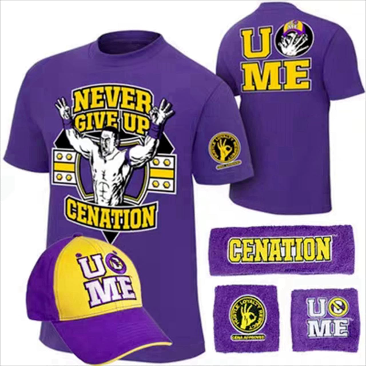 Amazon.co.jp: [WYCOS] Tシャツ ジョン・シナ 半袖+リストバンド+帽子5