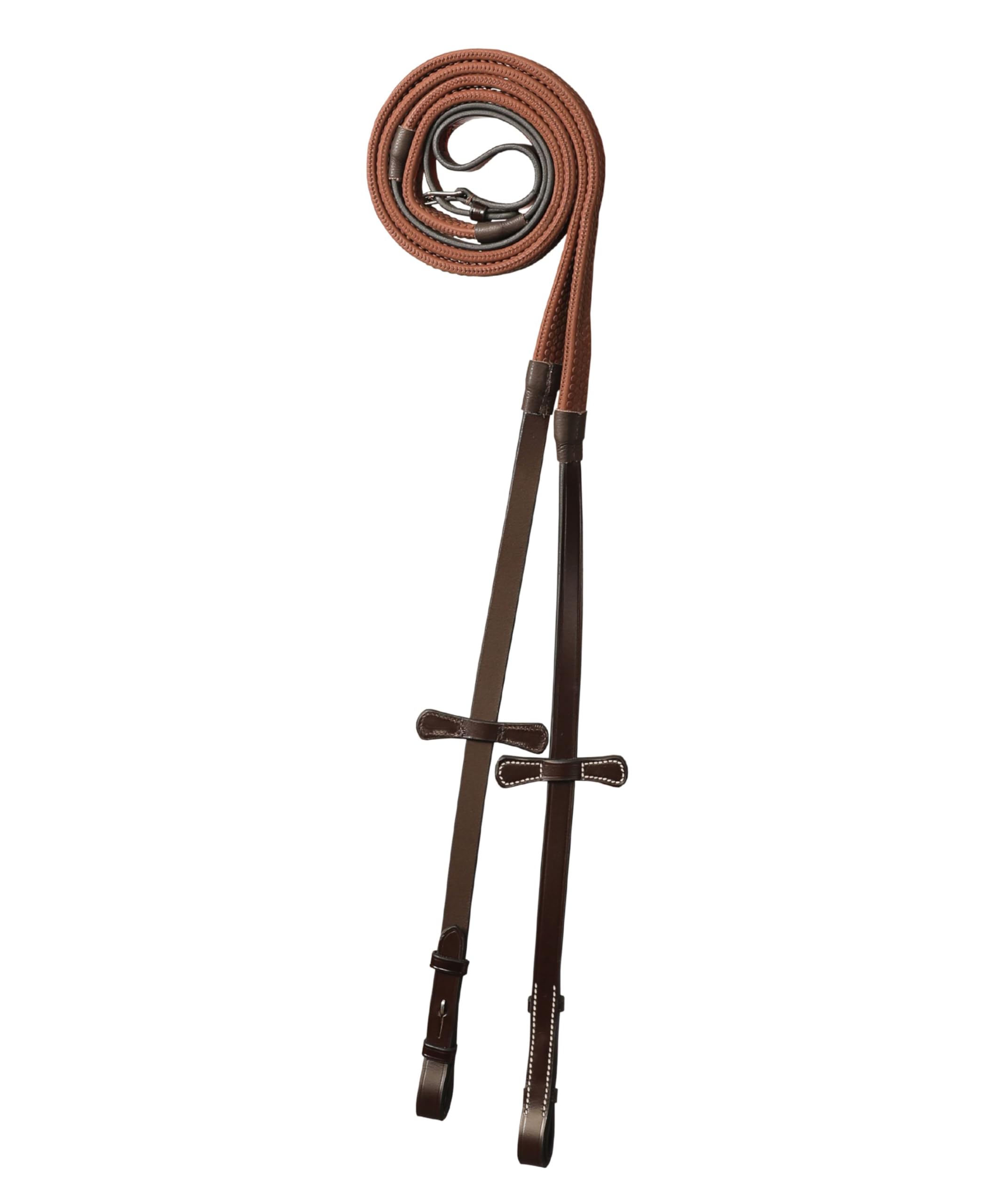 Exion Premium Rubber Reins for Horses | Ultimate Grip and Durability for All Riding Styles | Vegetable Tanned & European Leather | Black & Brown Rubber Reins โ image 1