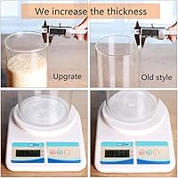 Vista 2 de Recipientes de almacenamiento de arroz de vidrio, tarros de comida de cocina de 60 onzas líquidas con tapa hermética, recipiente transparente