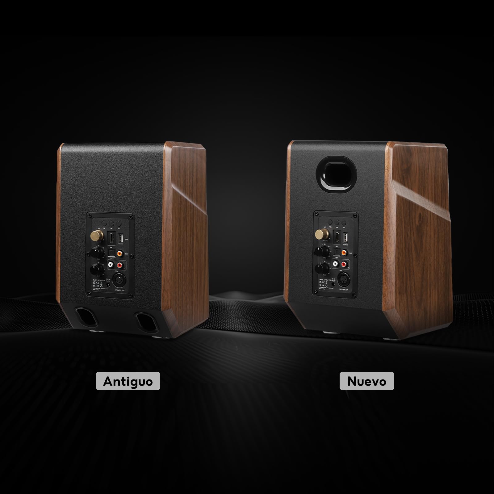 AIYIMA S700 - Altavoces de estantería Bluetooth Activos con woofer de 5.25 Pulgadas, 100 W, Salida Sub, entradas Bluetooth/óptica/ARC/RCA/USB