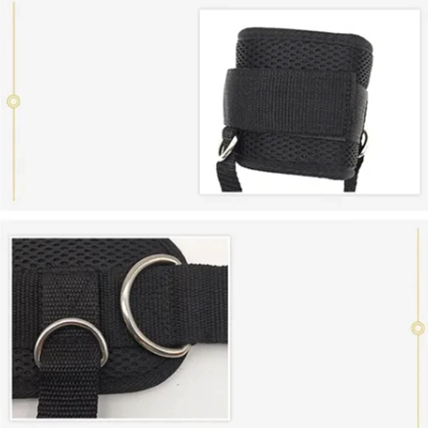 Keenso 1 Pair Ankle Straps Cable Machine Attachment for Gym Neoprene Ankle Strap with D Ring for Leg Hip Thigh and Calf Workout