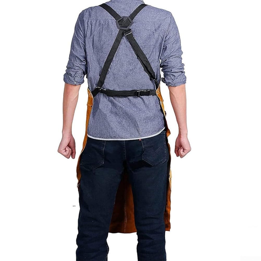 Delantal protector para forja metalurgia carpintería