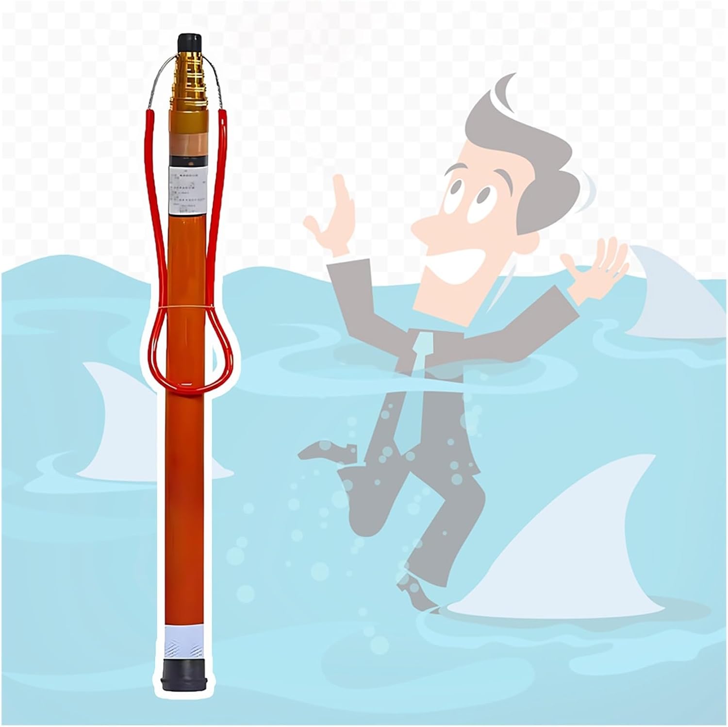 High Visibility Lifesaving Hooks & Pole - Reflective Lifeguard Rescue Pole for Beaches & Pools, Telescopic Design with Night Luminous Features for Enhanced Safety