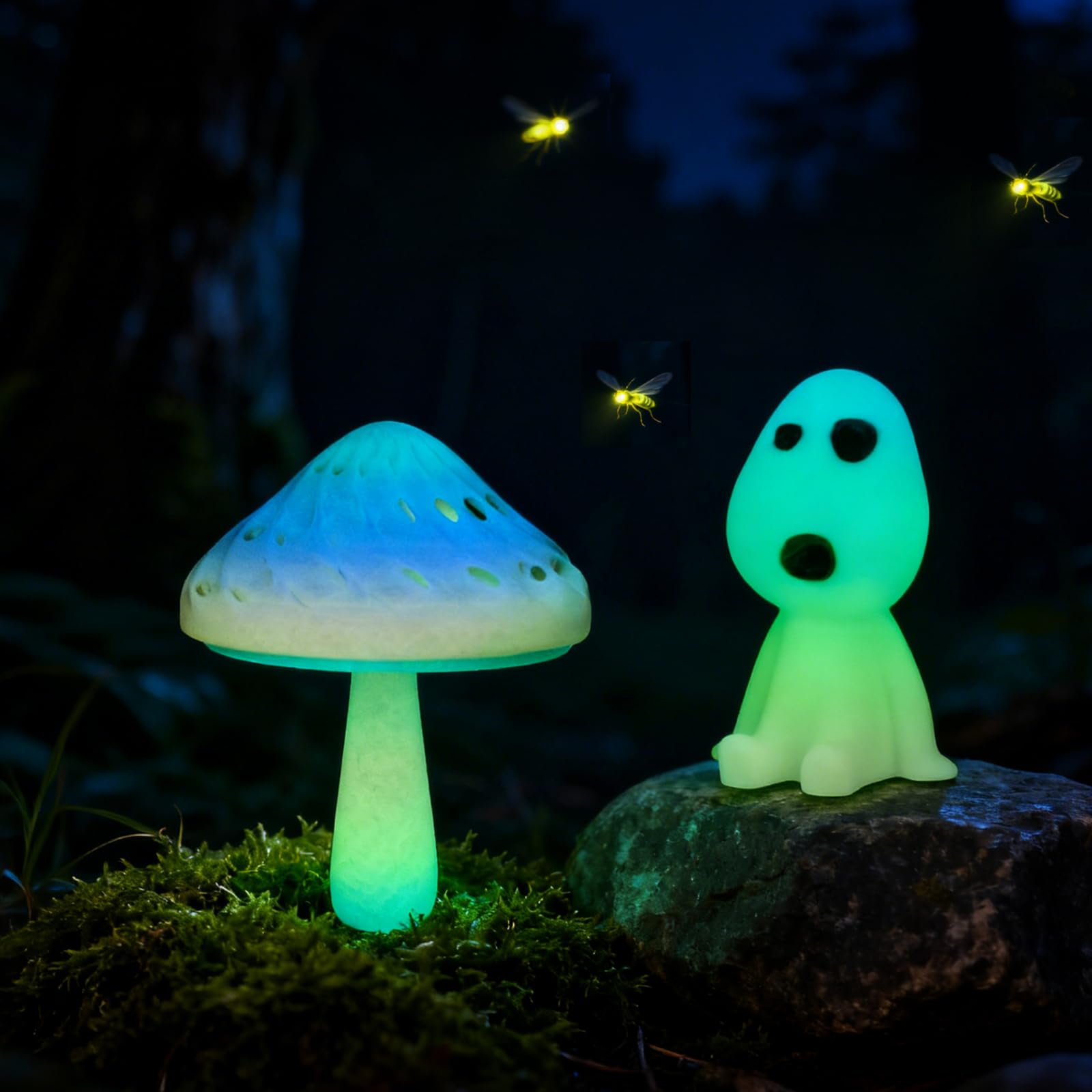 IEMAI Świecący filament PETG 1,75 mm, 2 kg, tęczowy/zielony, Glow in The Dark PETG filament do drukarki 3D, dokładność pomiaru +/- 0,02 mm