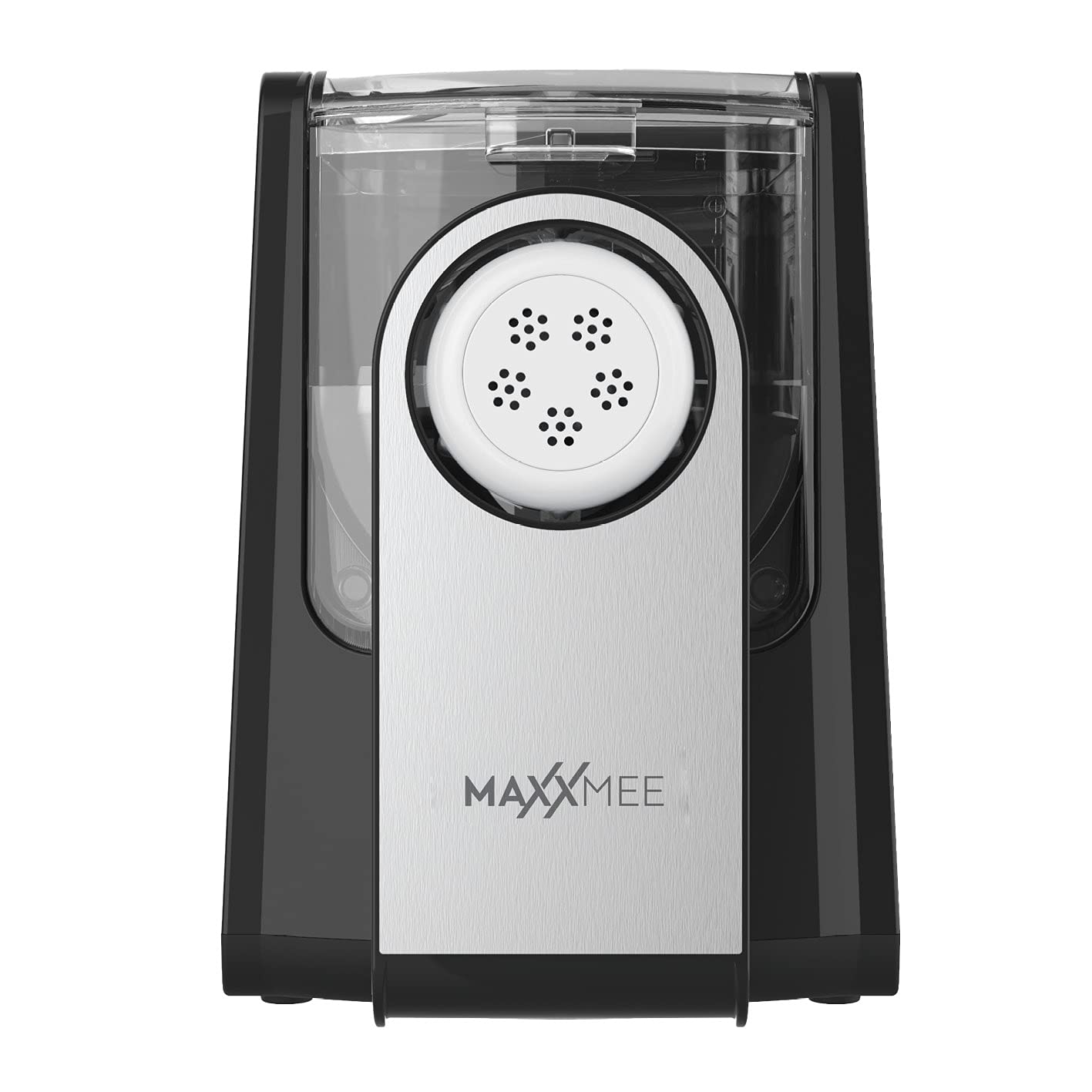 MAXXMEE Machine à pâtes avec 7 disques de moulage pour Fabrication facile de différentes sortes de pâtes fraîches |Panneau de commande numérique et fonction compte à rebours | 30,7 x 19,8 x