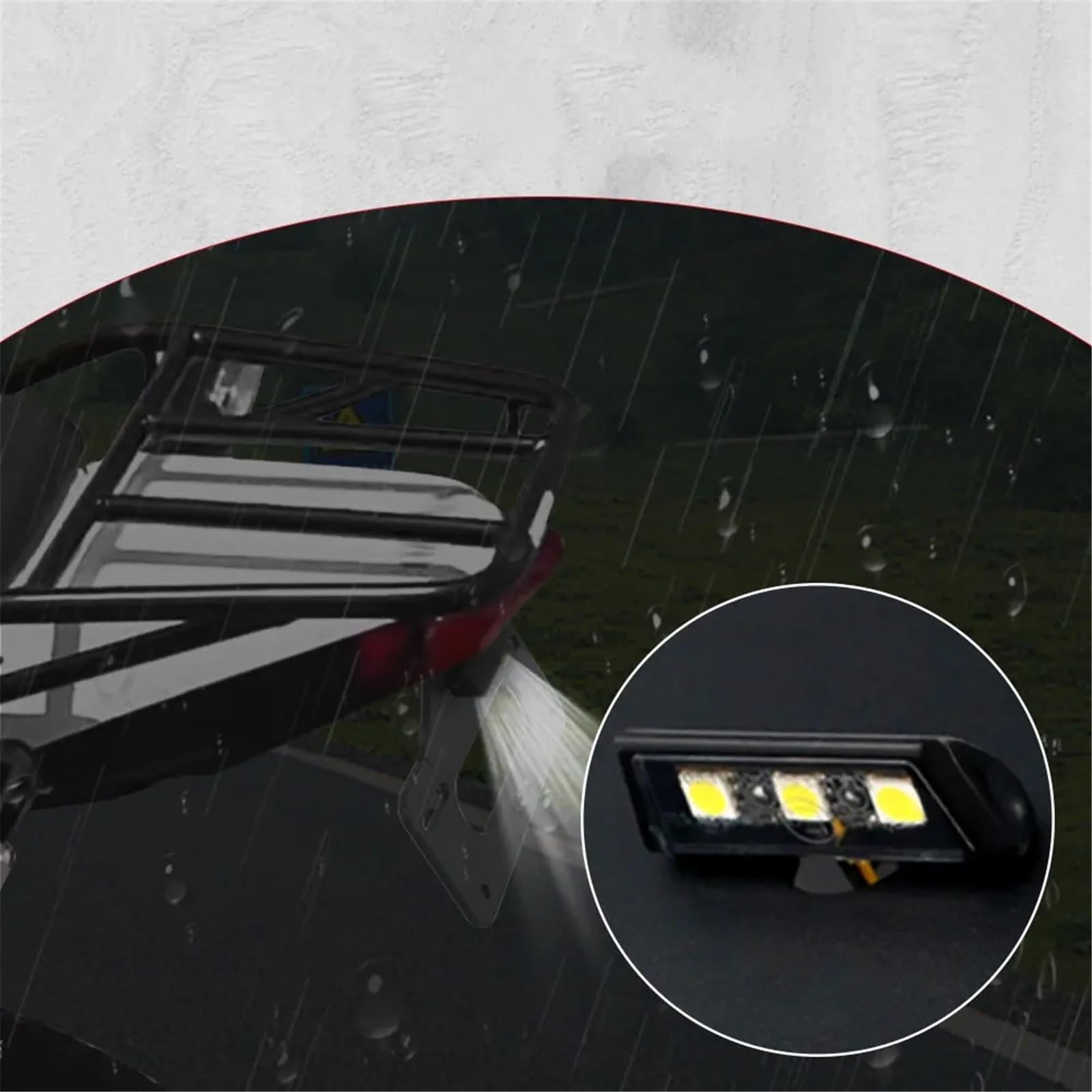 Compatibile Con XR150L 2023-2024 Il Supporto Per Targa Per Moto Kit Eliminatore Posteriore Con Sostituzione Luce Attacco Targa Moto(With Reflector)