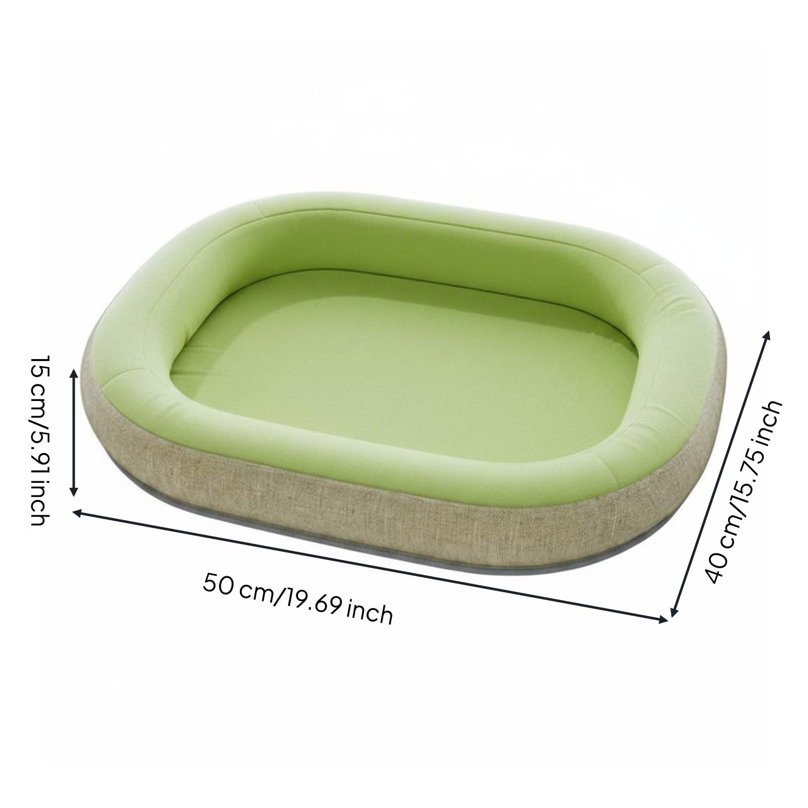 Cuccia Ovale Tappetino Nido Cuscino in Tessuto Oxford per Uso Quotidiano Pulizia Rapida Ambiente Accogliente Adatta a Camera da Letto Soggiorno Balcone Chiuso Interni, size to 1