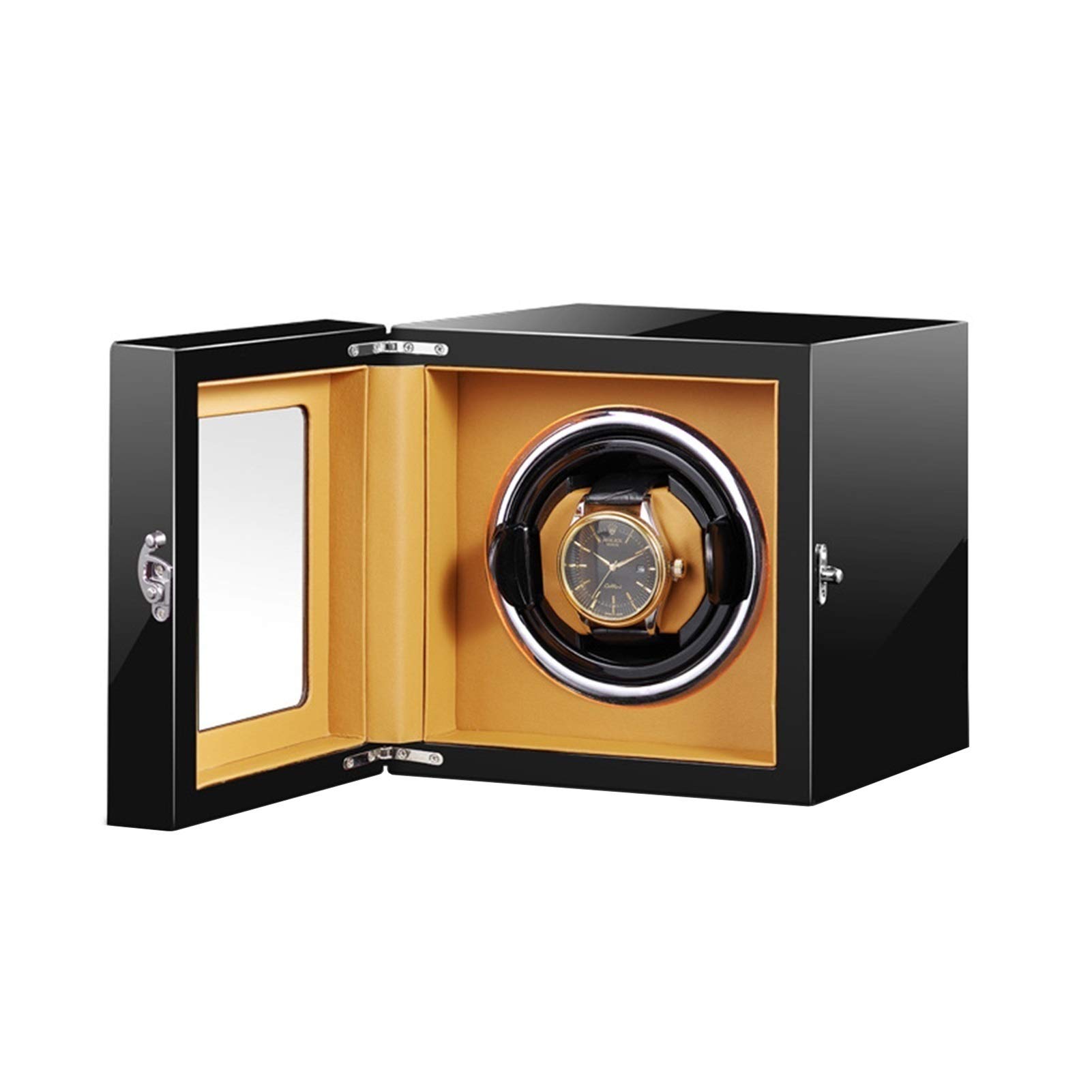 CGCSYZ Watch Winder for Automatic Watch Dual Power Supply Flexible Watch Pillow Black Piano Paint Exterior Quiet Motor