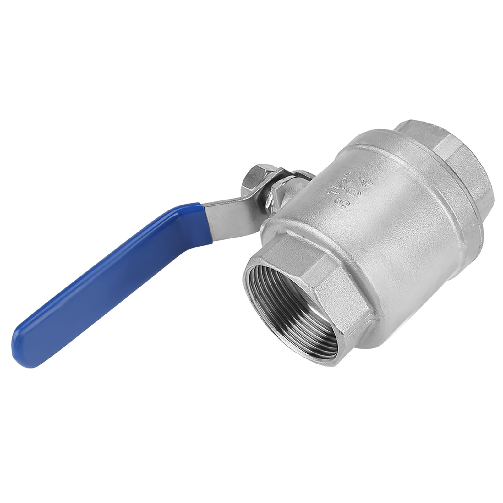 ZJchao 1 1/2" 2-częściowy zawór kulowy DN40 304 stal nierdzewna 1000 WOG przemysłowy zawór odcinający gaz wodny z uchwytem