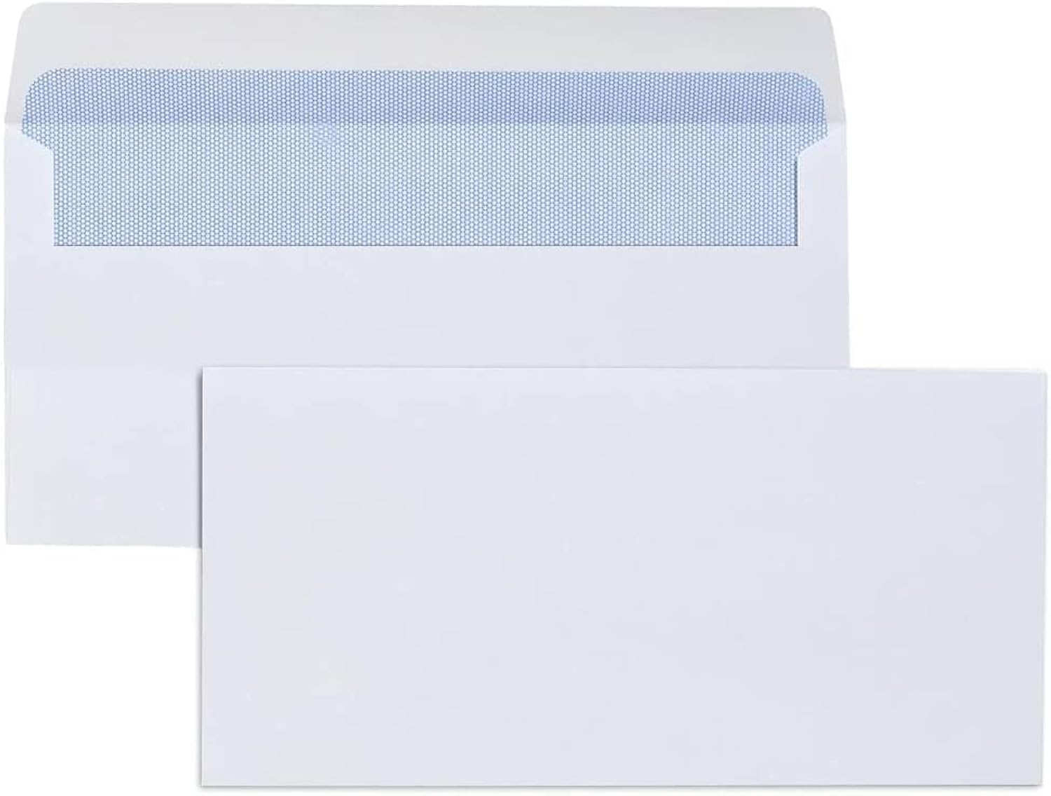 DL White Peel and Seal Envelopes - Secure Self Seal No Window Design - Perfect for Home Office & Business Mails (100)
