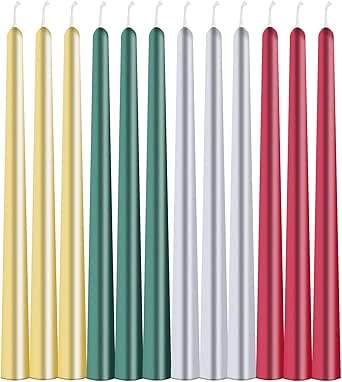 Cire Bougie Hyoola Bougies Coniques Hautes - Bougies Haute Coniques Non Parfumées De 250 Mm, Bleu Glace