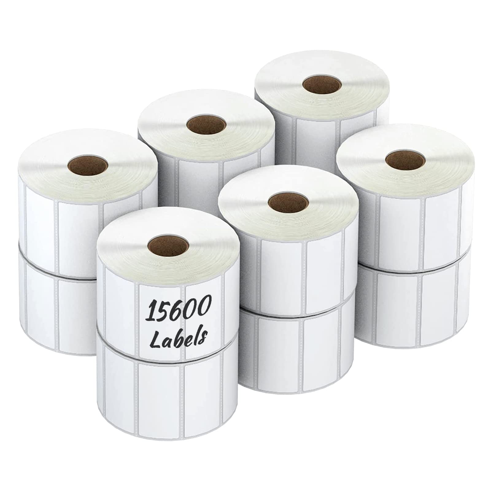 Labelebal 12 Rolls 2" x 1" Direct Thermal Label (51mm x 25mm) Multipurpose Shipping Address UPC Barcodes Labels Compatible for Zebra 2844 & Rollo Desktop Label Printer (1300 Labels/Roll)