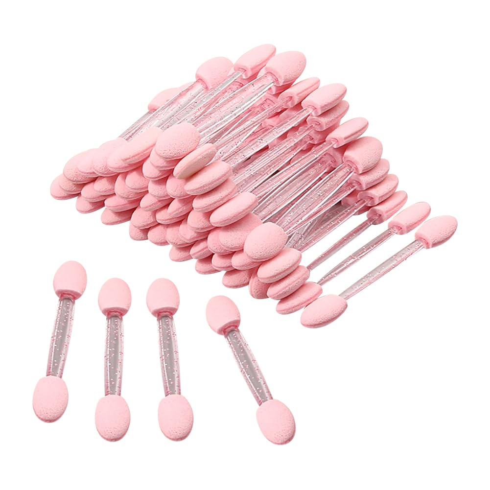 100 Pcs Eyeshadow Applicators Sponge Eye Shadow Brushes Dual Sides Eye Makeup Brush Applicators Nail Powder Applicators Eyebrow Powder Brush