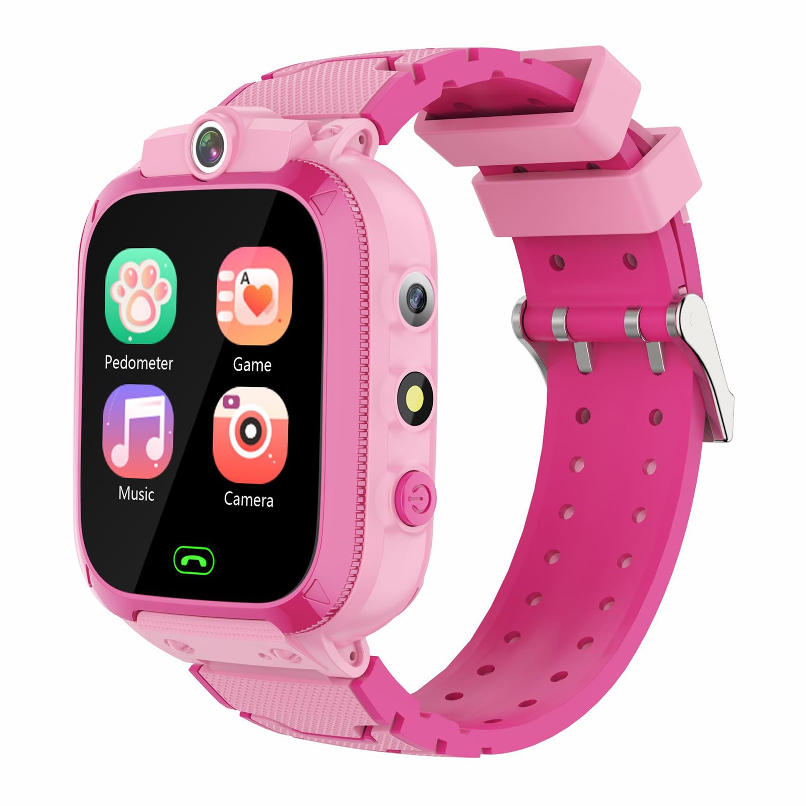 Kids Smart Watch, 2 Cameras Video 16 Games Smart Watch for Boys Girls with Calorie Pedometer HD MP3 Music Watch for Kids Children 3-12Y Christmas Birthday Gifts,Pink