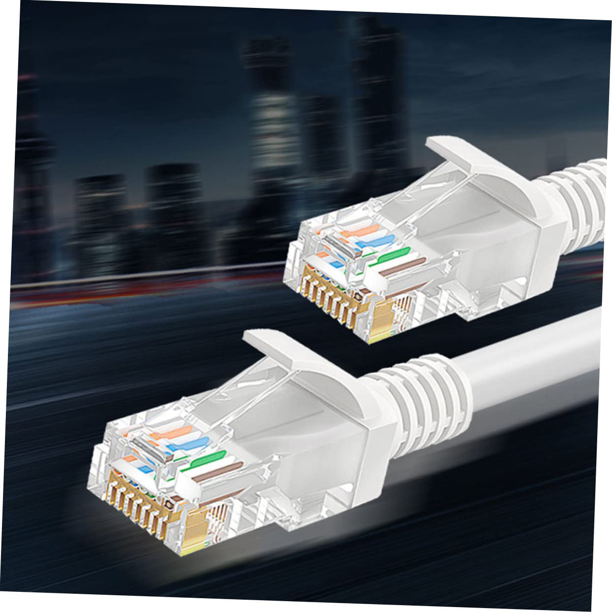 Cavo Cat5e Ethernet Bianco per Computer e Router, Rete