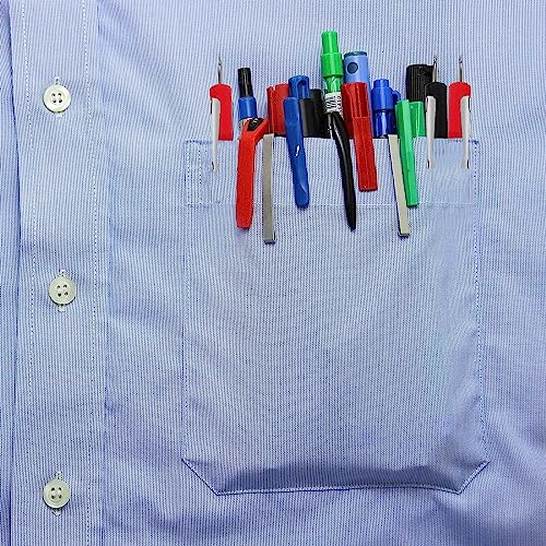 Image of Pocket Screwdriver Double End and Slotted Set Mechanical Magnetic Slotted Head with Clip, Mini Pocket Screwdrivers for Mechanics, Electricians (5Pcs, RED)
