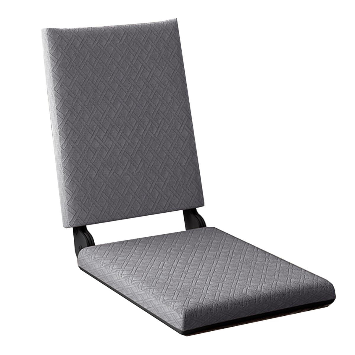 Silla de suelo ajustable con soporte para la espalda, silla acolchada de meditación y juegos, diseño plegable de 5 posiciones para sala de estar, dormitorio y sala de yoga (gris B)