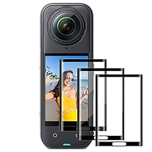 K&F CONCEPT Insta360 X5 Screen Protector, [Pack of 3] Tempered Glass Cover with 9H Hardness Anti-Scratch Anti-Bubble Anti-Dust Protection